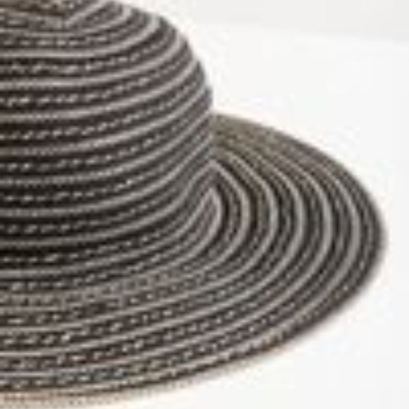URBAN OUTFITTERS RIBBON SPIRALED WIDE BRIM HAT - Picture 4 of 7